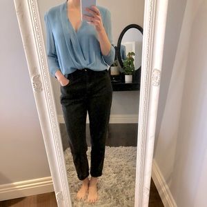 💙💙-Light Blue Silk Aritzia Blouse